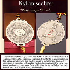 KyLin Taoism Pure brass Bagua mirror