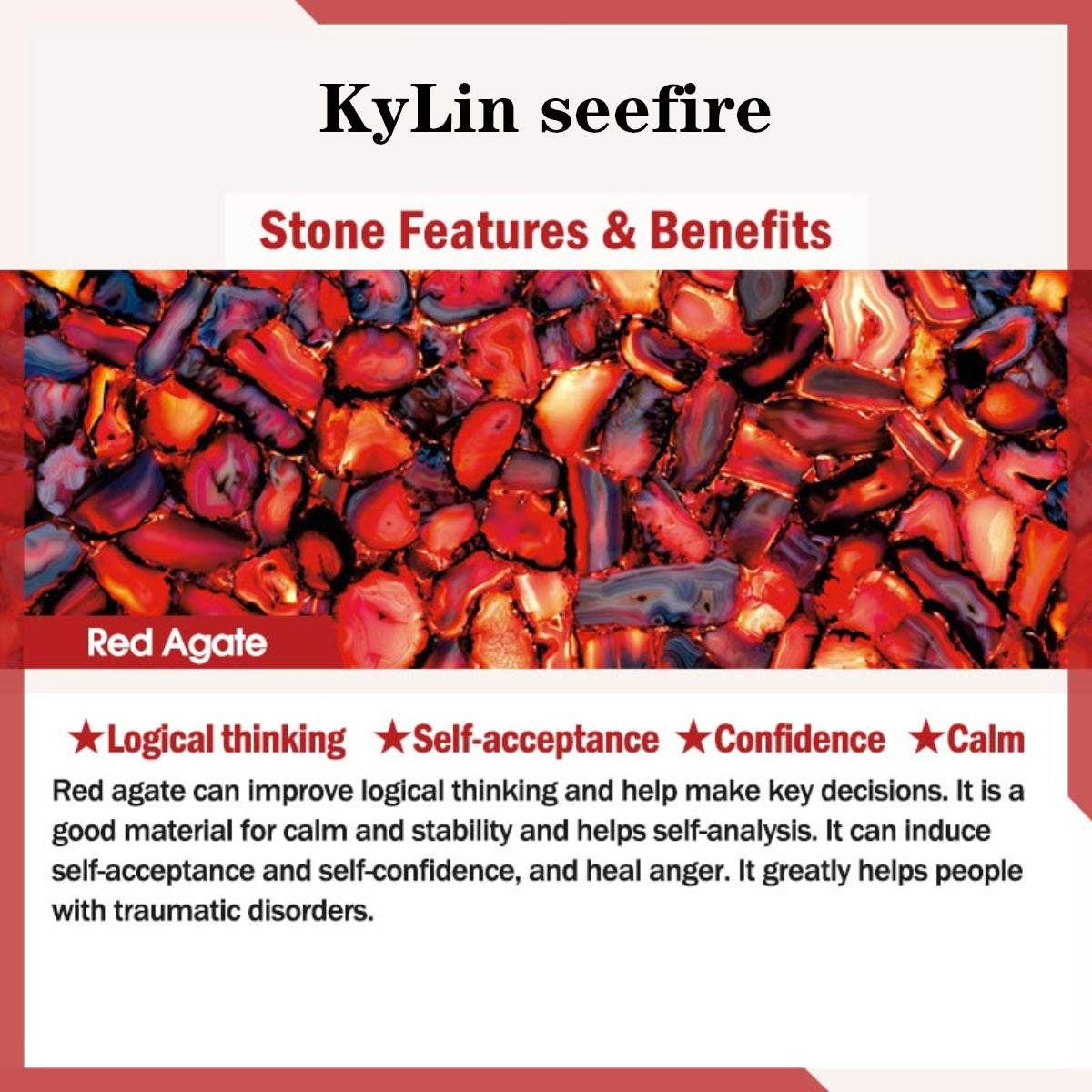 KyLin Handmade Red Agate Chinese Zodiac Red String Braided Protection Bracelet
