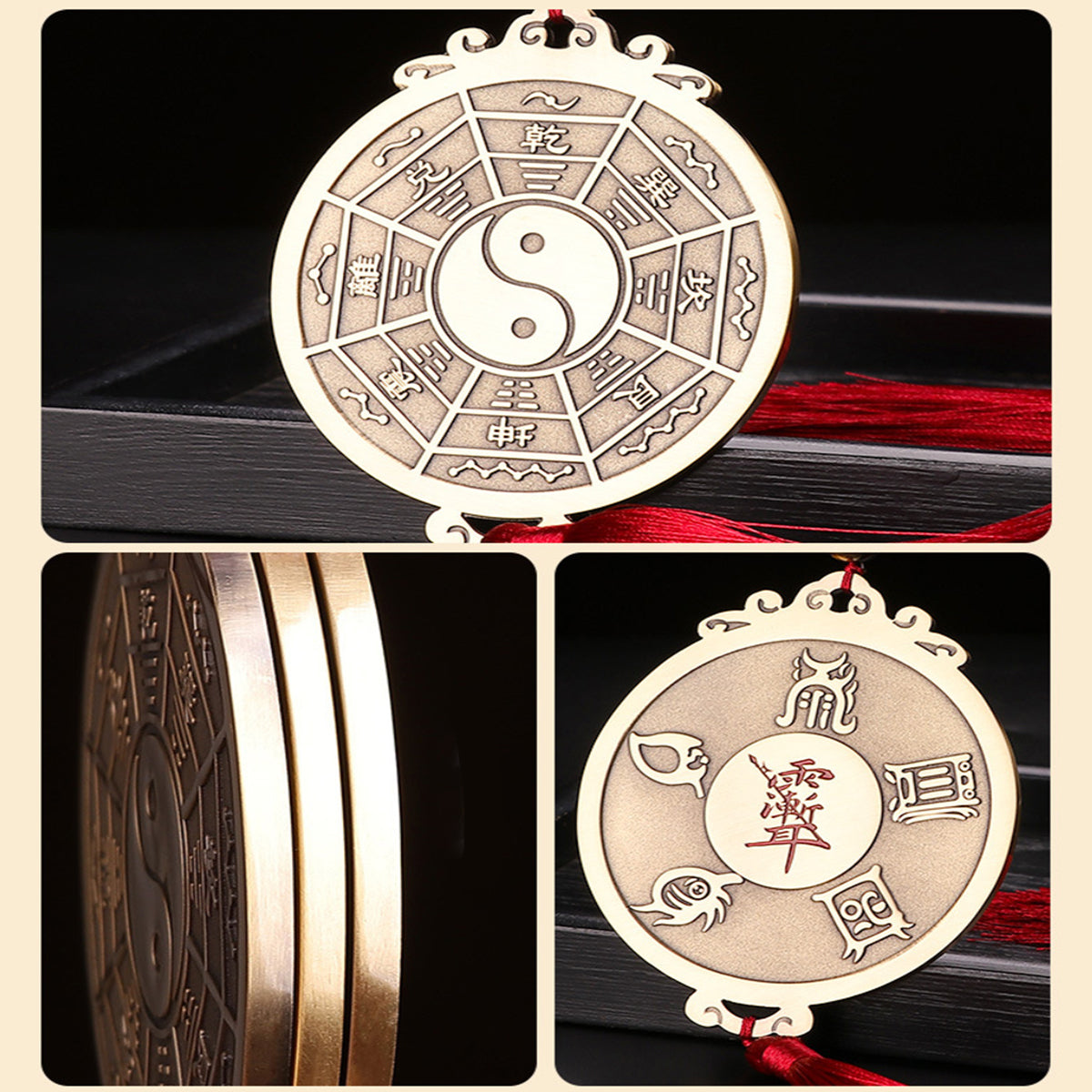 KyLin Taoism Pure brass Bagua mirror